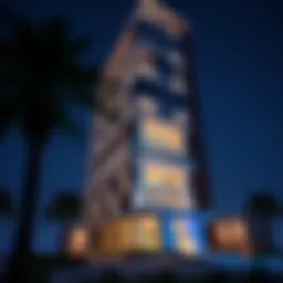 Exterior view showcasing the modern design of the Afamia Tower