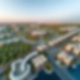 Aerial view of Al Raha Gardens showcasing its lush greenery and residential layout