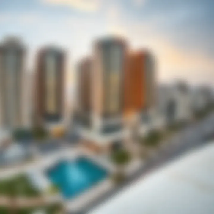 Panoramic view showcasing the strategic location of Al Razi Building 64