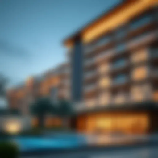 Stunning view of Al Zarooni Building showcasing its unique architectural design