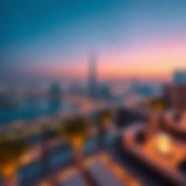 Panoramic view of Dubai skyline from Anantara North Residence