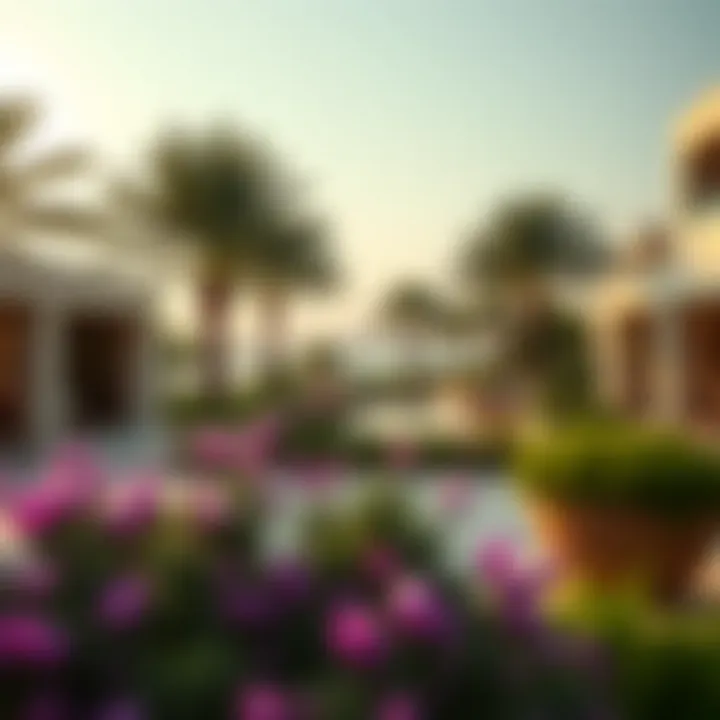 Serene outdoor area featuring landscaped gardens of Anantara North Residence