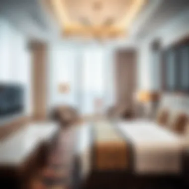 Elegant Accommodation at Azizi Plaza Luxurious guest room showcasing elegant design and comfort