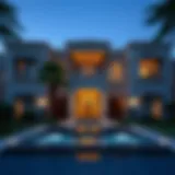 Luxurious villa exterior in Dubai
