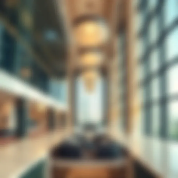 Interior space highlighting modern architectural elements