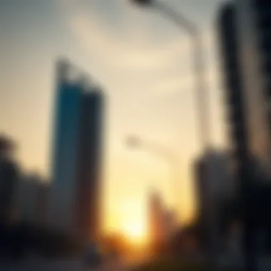 Binghatti Building's Impact on Dubai at Sunset Binghatti Building at sunset, illustrating its impact on the city