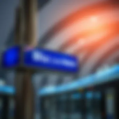 Signage at a Blue Line Metro Station Station signage for the Blue Line Metro