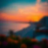 Scenic view of Buhaira Corniche at sunset