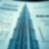 Architectural blueprint of Burj Khalifa showcasing intricate details