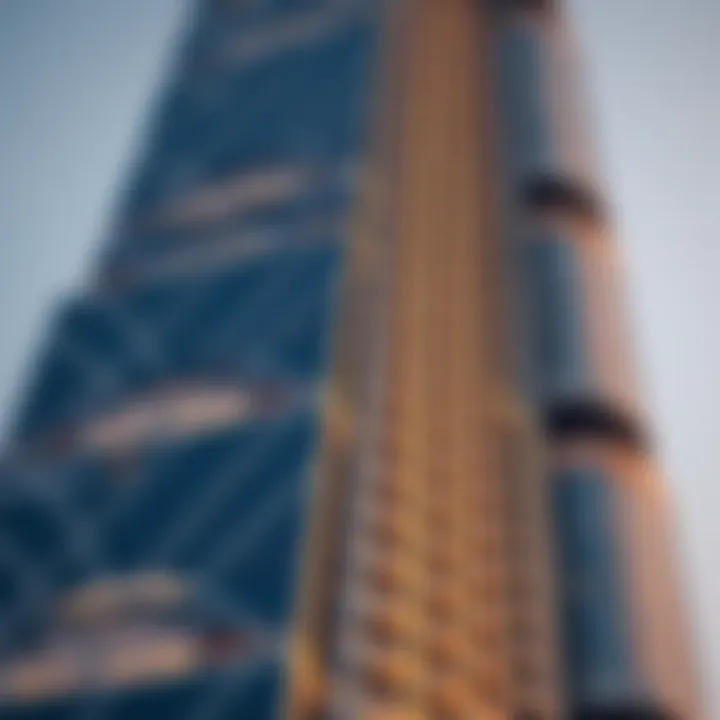 Close-Up of Burj Khalifa's Unique Architecture Close-up of Burj Khalifa's unique architecture