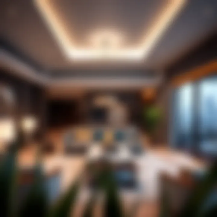 Luxurious interior design of a living space in CASA by DAMAC