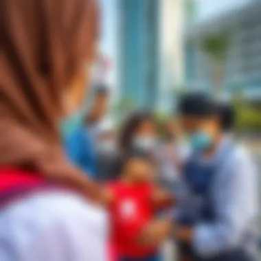 Volunteers Engaging in Community Service in Dubai Volunteers engaging in community service in Dubai