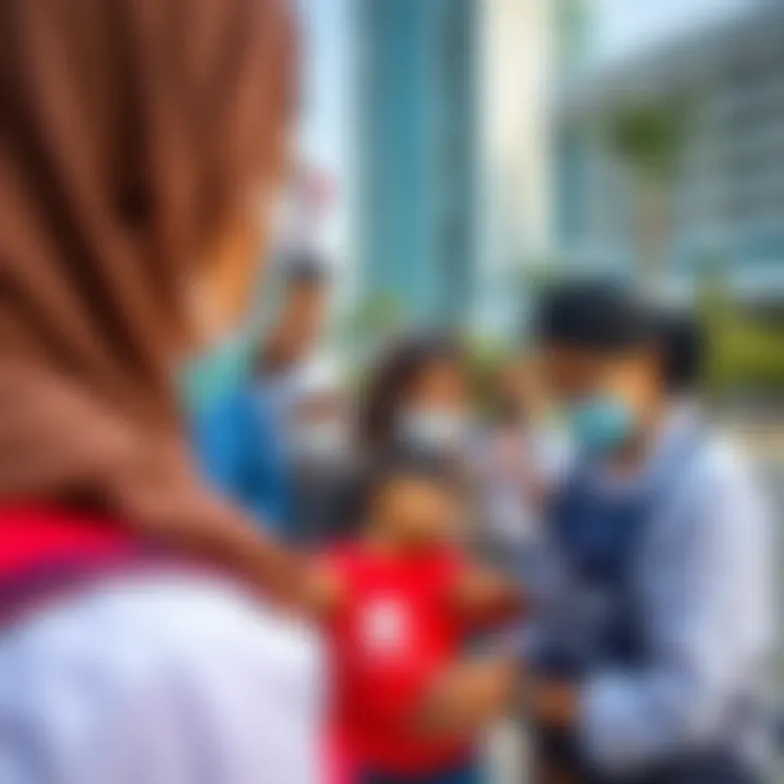 Volunteers Engaging in Community Service in Dubai Volunteers engaging in community service in Dubai