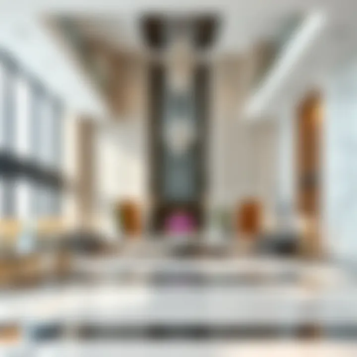 Luxurious Lobby Interior of Clover Bay Tower 1 Luxurious lobby interior of Clover Bay Tower 1 showcasing modern design