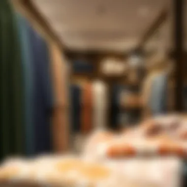 Quality Fabrics on Display Luxurious fabric selection in a Dubai abaya shop