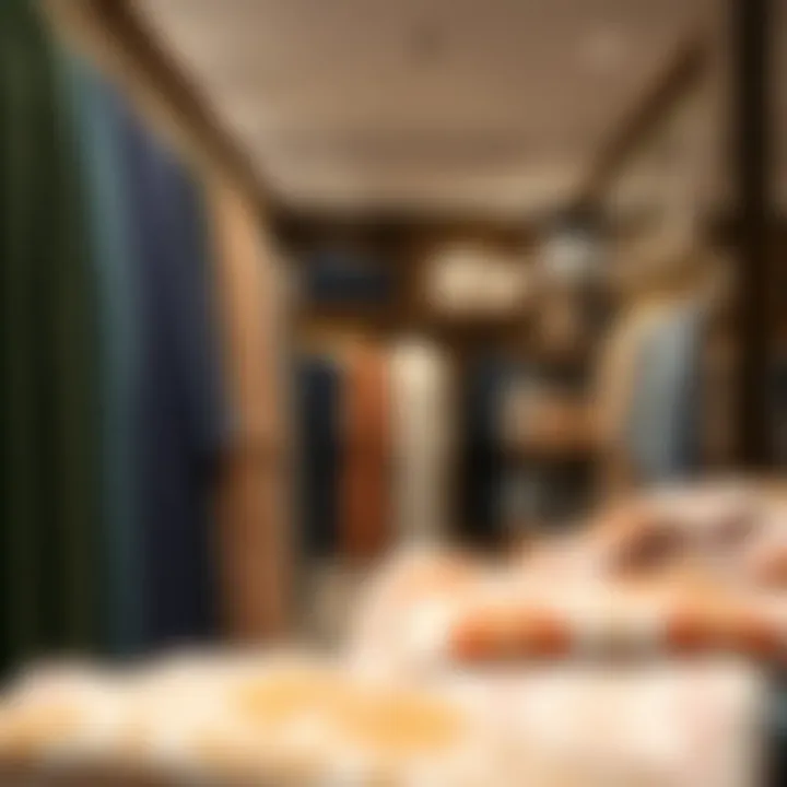Quality Fabrics on Display Luxurious fabric selection in a Dubai abaya shop