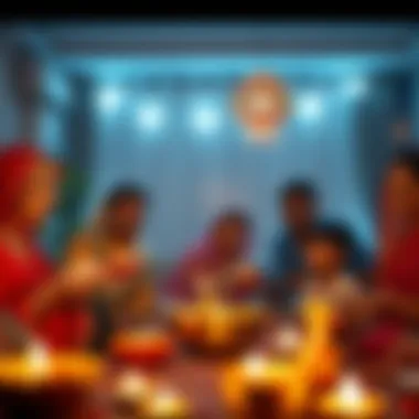 Family gathering during Diwali in UAE