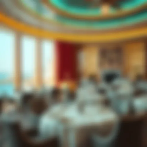 Opulent dining setting in Burj Al Arab