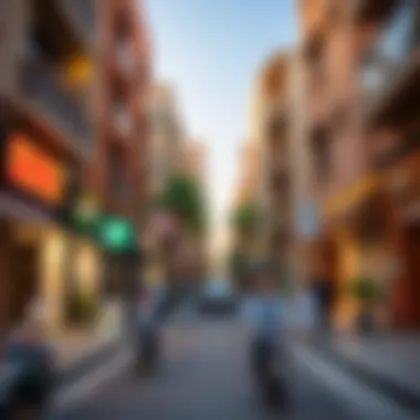 Vibrant Streets of Al Nahda Streetscape of Al Nahda highlighting vibrant community life