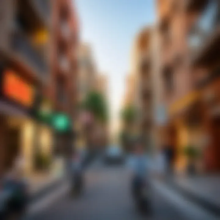 Vibrant Streets of Al Nahda Streetscape of Al Nahda highlighting vibrant community life