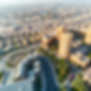 An aerial view of a vibrant community developed by Emaar, illustrating urban integration.