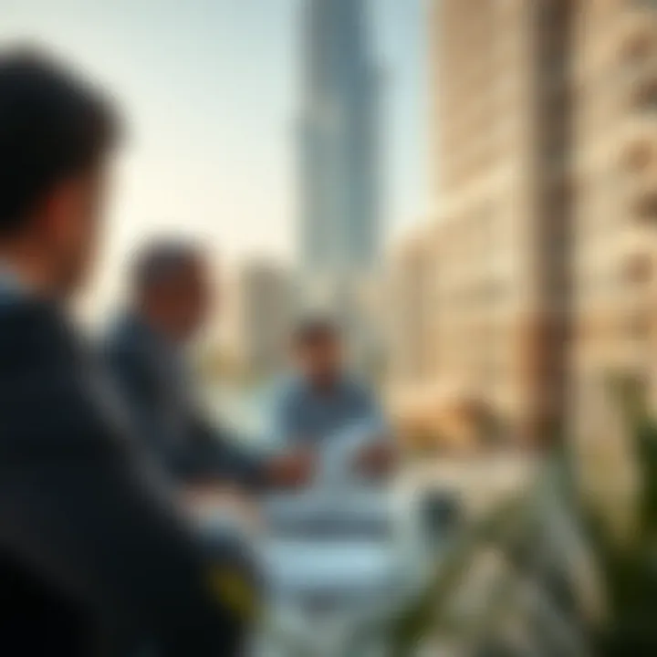 Investors analyzing real estate trends in Dubai's advanced market