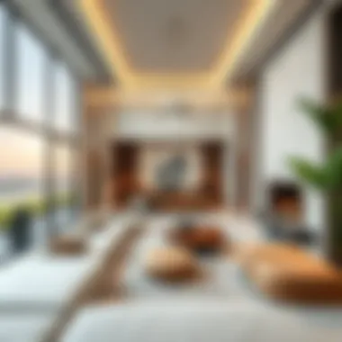Luxurious interior of a modern Dubai property with sustainable design elements