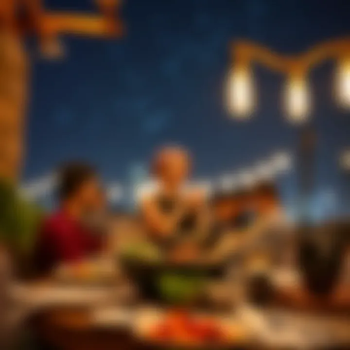 Emirati Cuisine Under the Night Sky Traditional Emirati dining experience under the stars