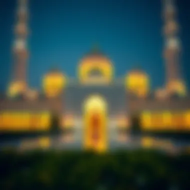 Sheikh Zayed Grand Mosque at Night The beautiful Sheikh Zayed Grand Mosque glowing at night