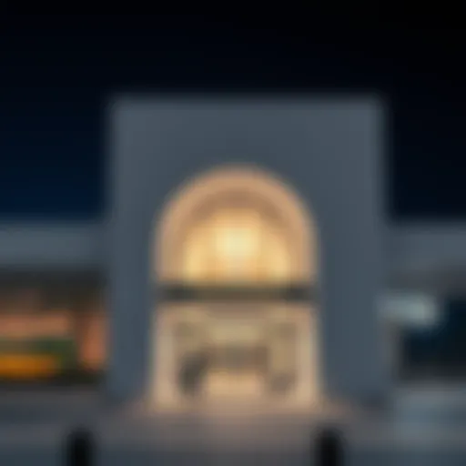 Abu Hail Metro Station facade showcasing modern architecture