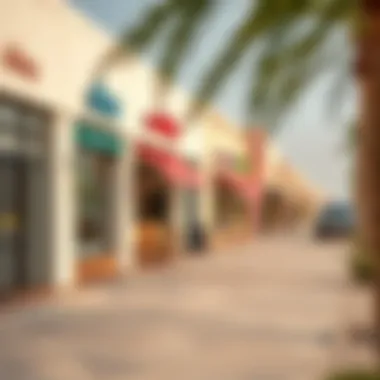 Local Amenities in Al Bustan Local amenities in Al Bustan, including shops and cafes