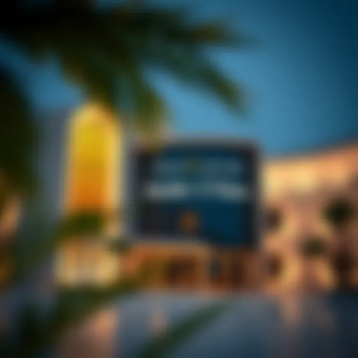 Architectural view of الظفرة مول showcasing its modern design