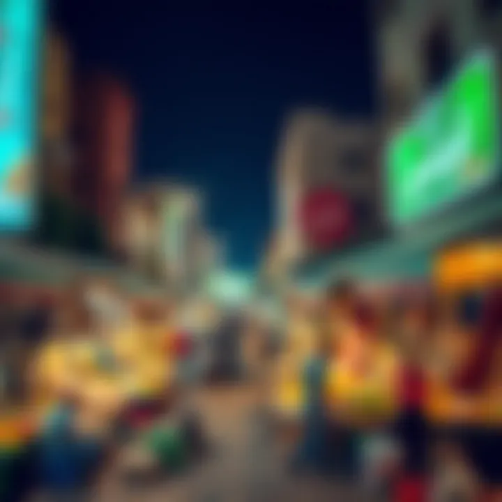 Local market in Al Ghusais bustling with activity