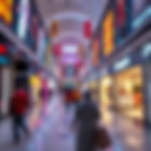 Vibrant shopping environment at Al Hamra Mall