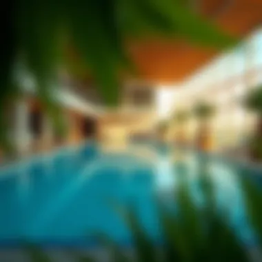 Amenities at Al Huda Building Community amenities including pool and recreational spaces at Al Huda Building