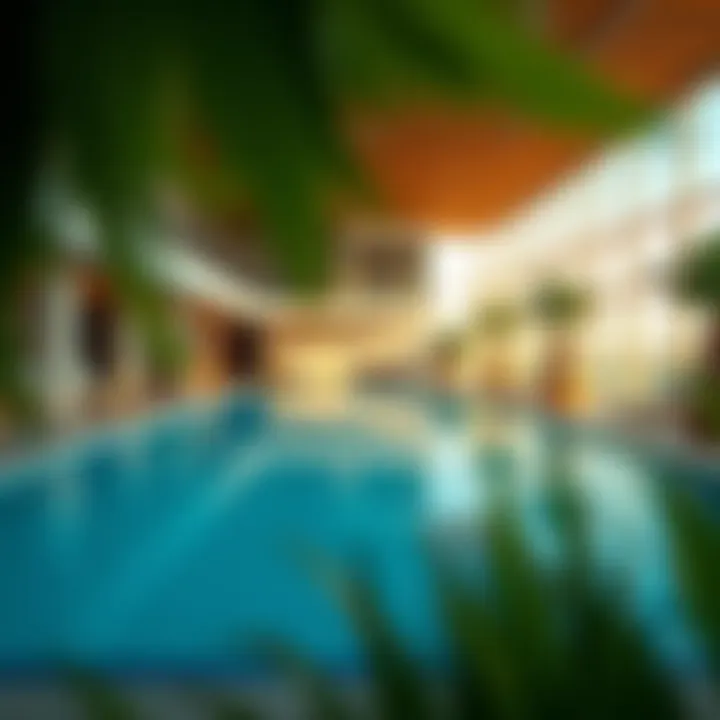 Amenities at Al Huda Building Community amenities including pool and recreational spaces at Al Huda Building