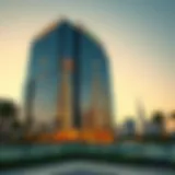 Stunning exterior view of Al Huda Building reflecting Dubai's skyline