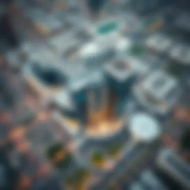 Aerial view of Al Khaleej Center showcasing its strategic location