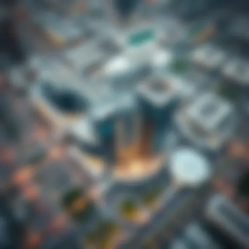 Aerial view of Al Khaleej Center showcasing its strategic location