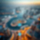 Aerial view of Al Maryah Island showcasing luxury developments