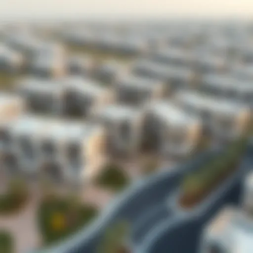 Aerial view of Al Muwaihat 2 showcasing modern residential architecture