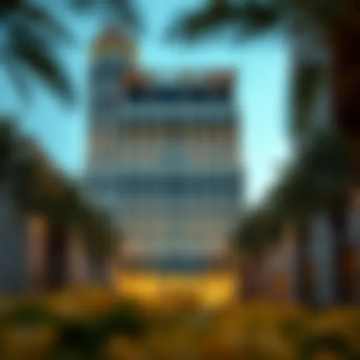 Stunning facade of the Al Qubaisi Building highlighting its architectural design