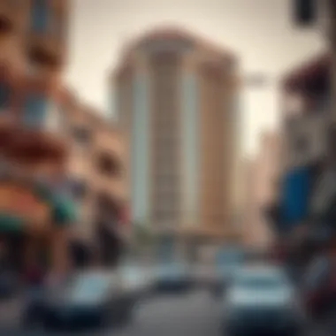 The Lively Neighborhood Around Al Raffa Building Vibrant neighborhood surrounding Al Raffa