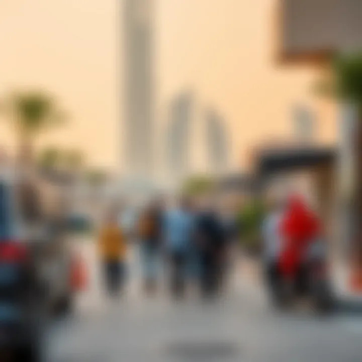 Vibrant community living around Al Thuraya Tower