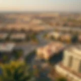 Aerial view of Al Warsan showcasing its urban landscape