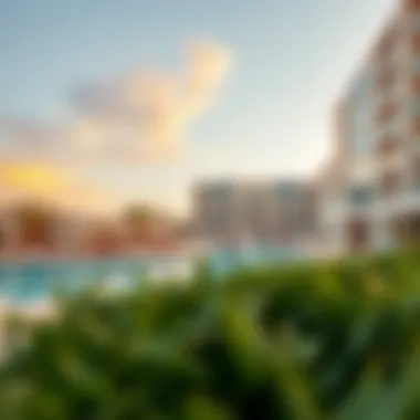 Luxurious amenities within Almamsha, highlighting pools and gardens