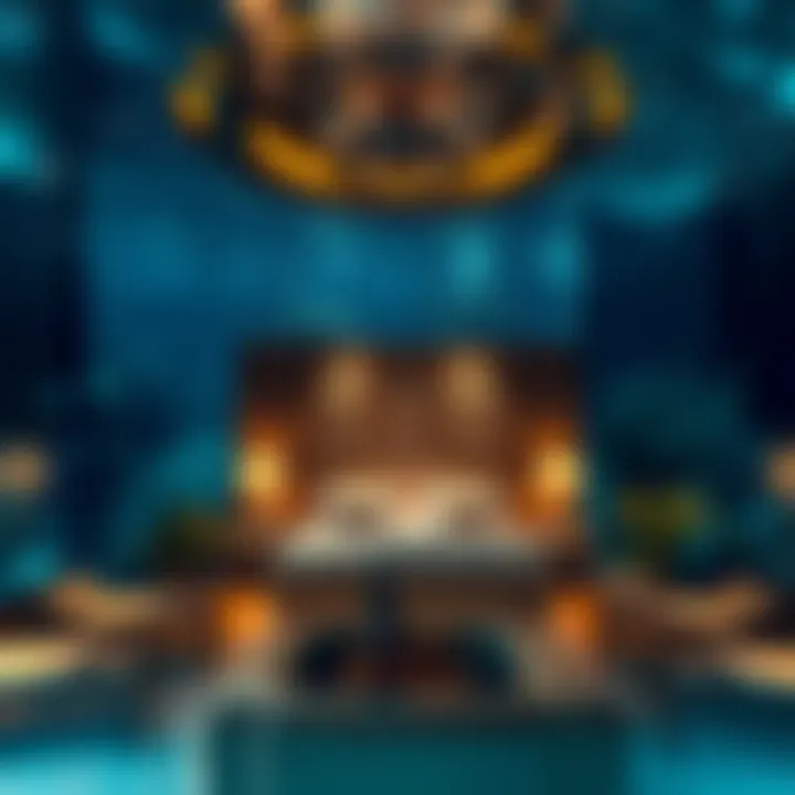 Luxurious underwater suite highlighting opulence and design