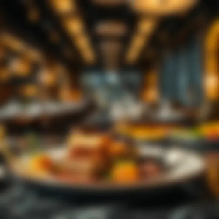 Innovative Flavors and Gourmet Creations Gourmet meal with unique flavor combinations