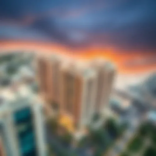 Aerial view of Binghatti developments on Sheikh Zayed Road