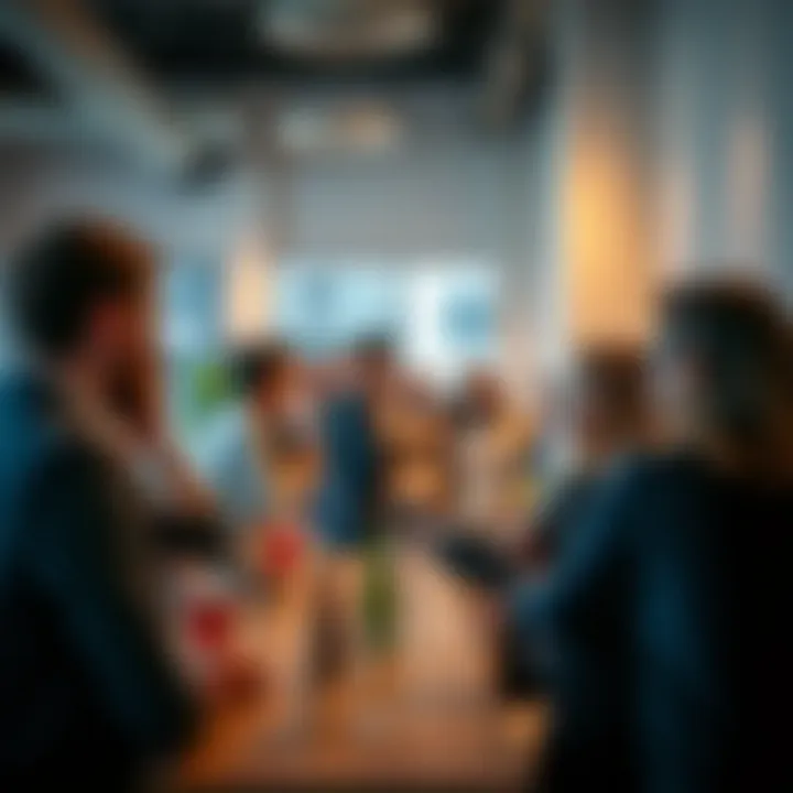 Networking event in a coworking space